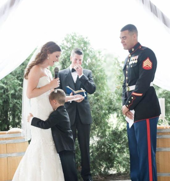 Stepmom delivers special wedding vows to four-year-old – his reaction breaks my heart