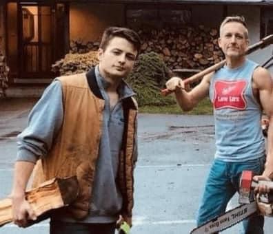 Dad and twin sons cut enough firewood to fill 80 trucks – donate it all to those who need it most