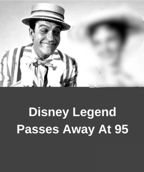 A Disney Legend has passed away at the age of 95.