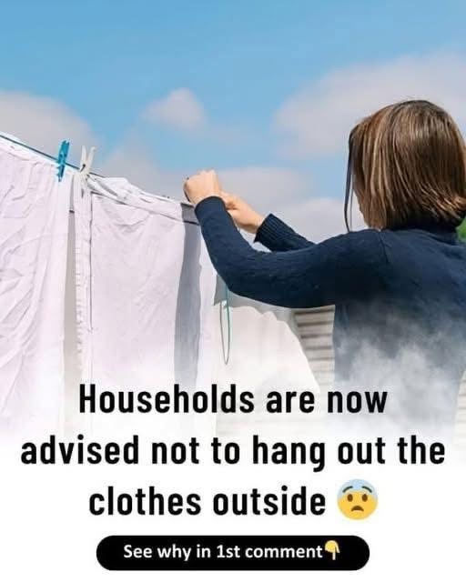 Why is it not recommended to hang out the clothes outside?