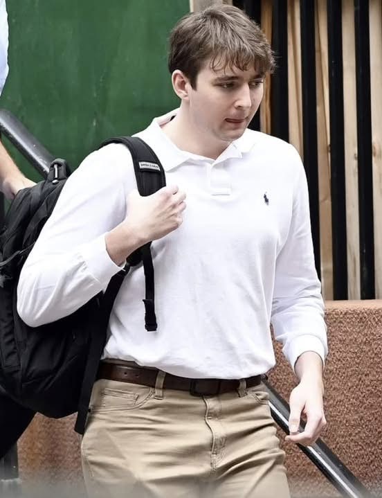 Why Barron Trump always carry a black backpack to class