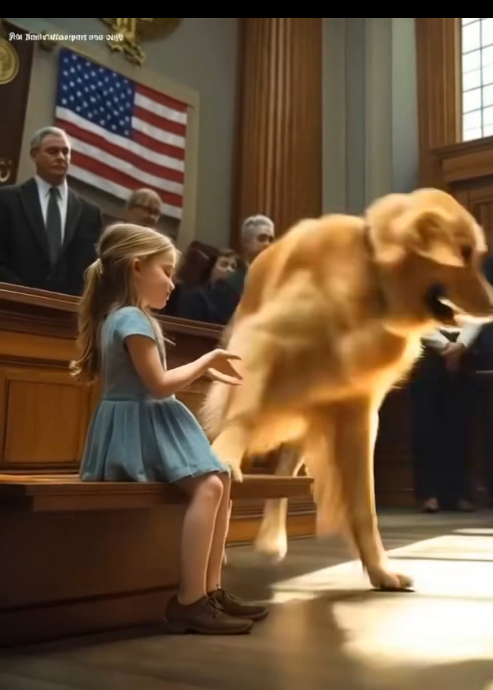 Little Girl Gives Secret Signal to Dog in Courtroom! Judge FREEZES When He Realizes All the Truth…