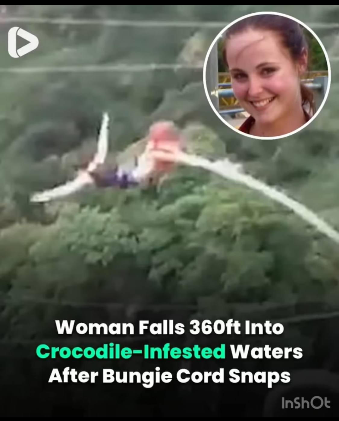 Woman Falls 360ft Into Crocodile-Infested Waters After Bungie Cord Snaps
