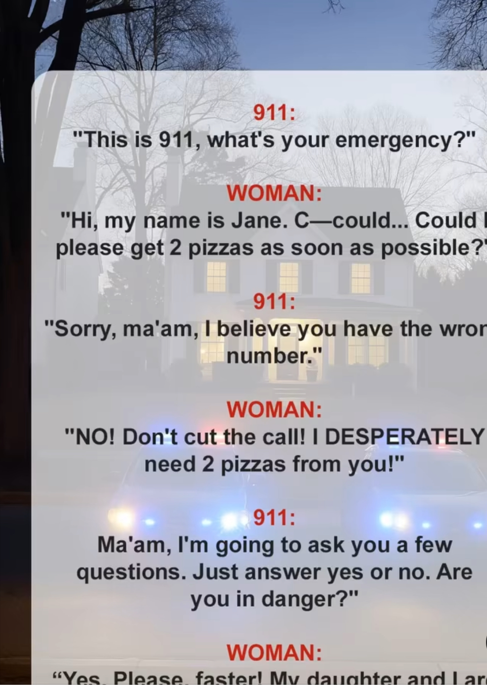 I Need Two Pizzas”: 911 Operator Uncovers Hidden Cry for Help