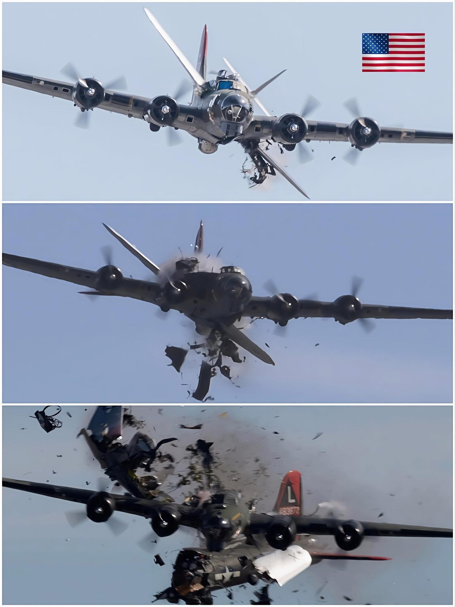 Dallas Air Show Disaster: B-17 Flying Fortress and P-63 Kingcobra Collide Mid-Air