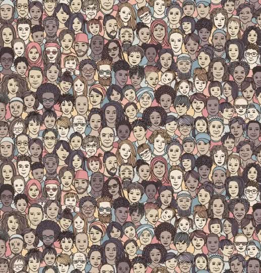 TEST: Can you find the hidden cat among people in this image?