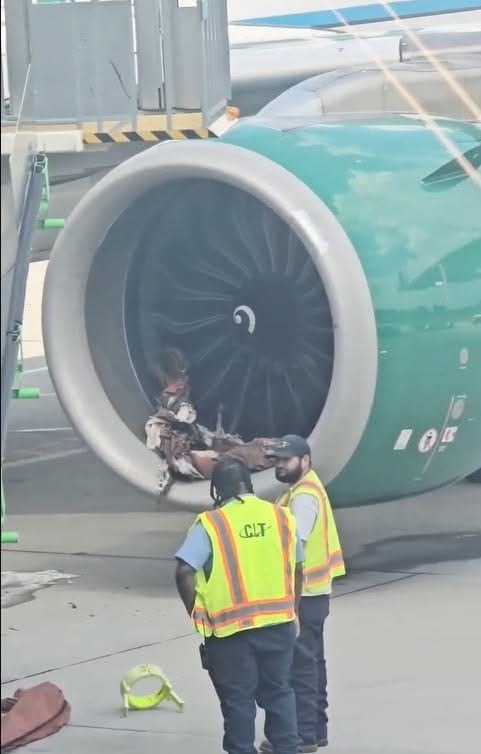 HORROR ON THE TARMAC: A Frontier plane’s engine shredded…Video in comments